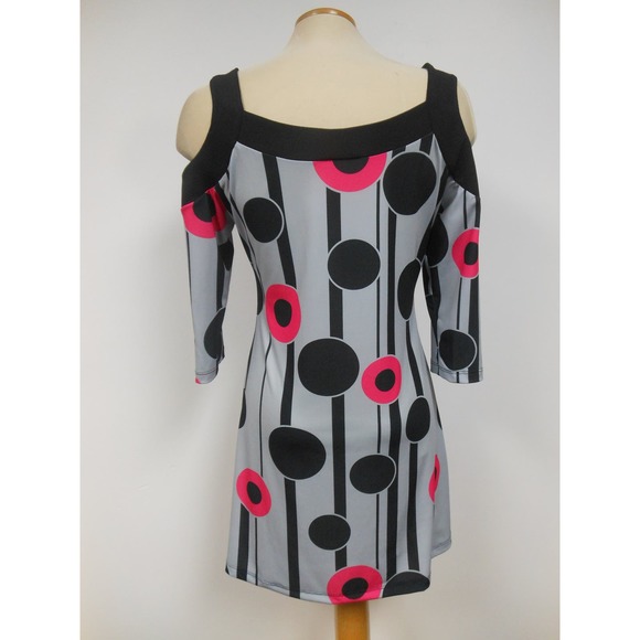 NWT Luc Fontaine Grey Pink Cold Shoulder Tunic, size 12 & 14 - Picture 4 of 5